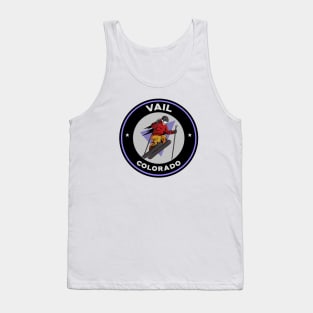 Vail, Colorado Snow Skiing Tank Top